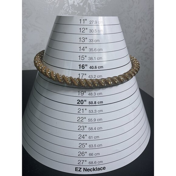 Gold & Silver Twist Rope Necklace With Chain Extender - Picture 2 of 4